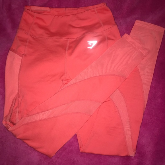 Gymshark Pants - Gymshark Coral Sleek Sculpture Leggings 2.0